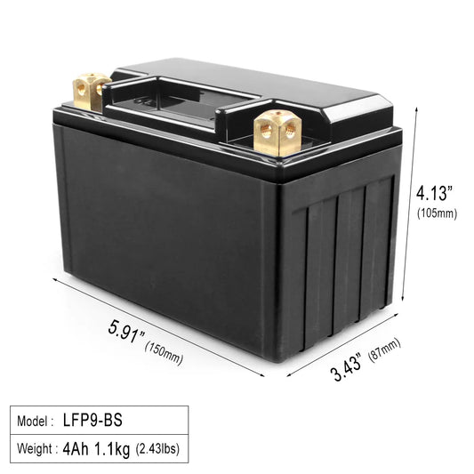 New Product Lithium Long Cycle Life 260cca 12v 4ah Motorcycle Start Battery Box for Motorbike Starter Battery