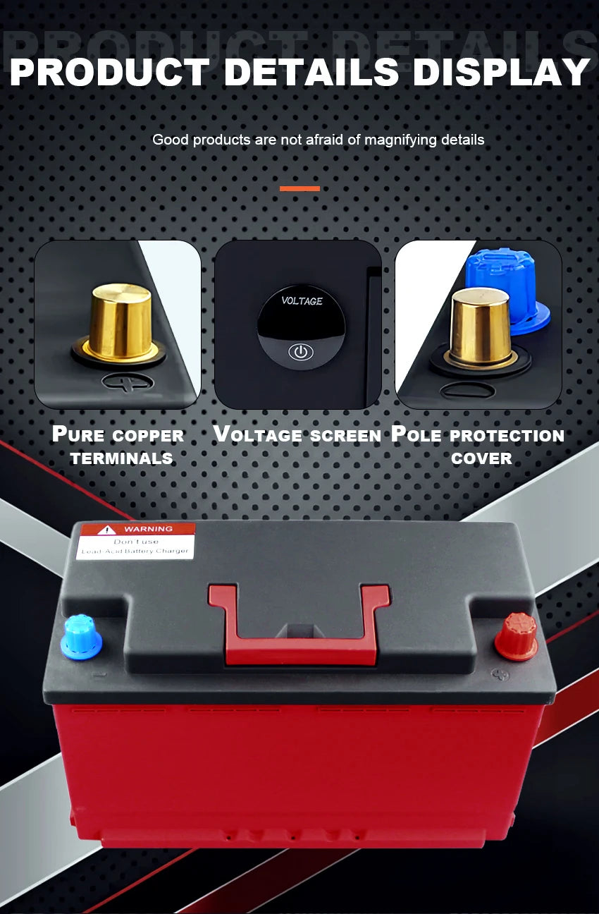 Yauneidak 80D26R 12.8V 40Ah Lithium Battery 1500 CCA Rechargeable LiFePO4 3000 Cycles -20C-60C Operating Temp for Lead-acid