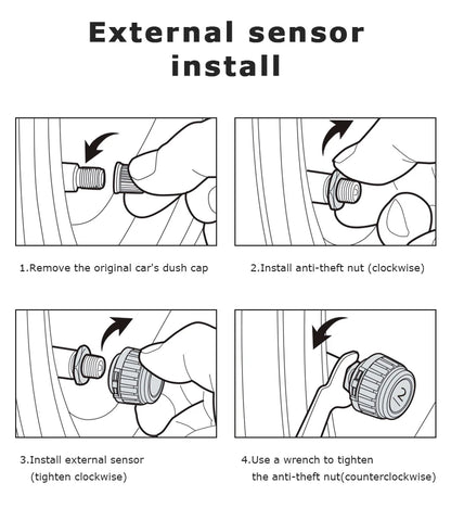 6 Wheel Tpms Suitable for Truck Trailer Tire Pressure Monitoring Wireless Data Transmission Tire Pressure Monitoring