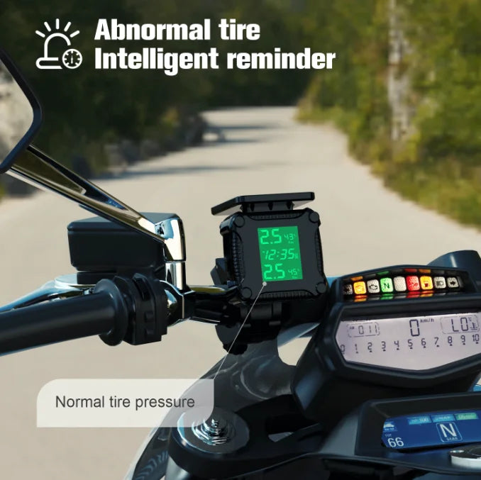High Precision Solar Color Screen Motorcycle Tire Pressure Monitor High Accuracy Tire Gauges for Detection