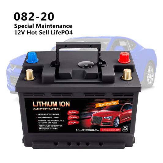 082-20 Long Cycle Life Special Maintenance 12V  Hot Sell  LifePO4  Lithium Iron Phosphate Car Lithium Battery CCA1000