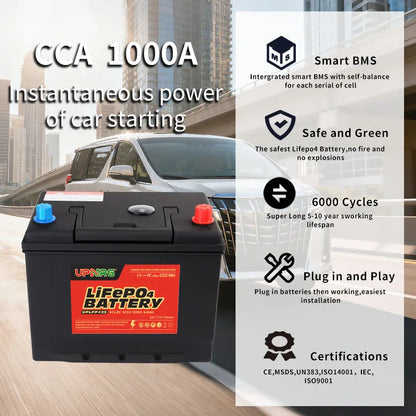 High-quality #35 12V 40Ah Solid State LiFePO4 Car Battery Power Pack Built-in Smart BMS 4000 Cycles for EV UPS Scooter Motos