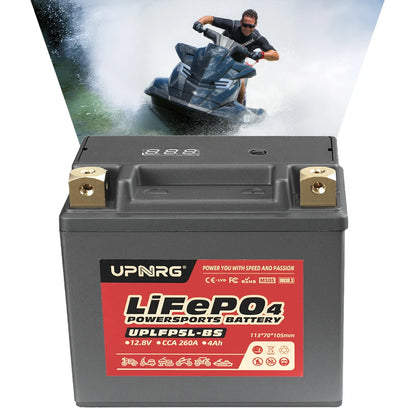 UPNRG Lightweight 200 CCA Starting Lithium Ion Battery Pack for Powersport Brand Supported with Warranty
