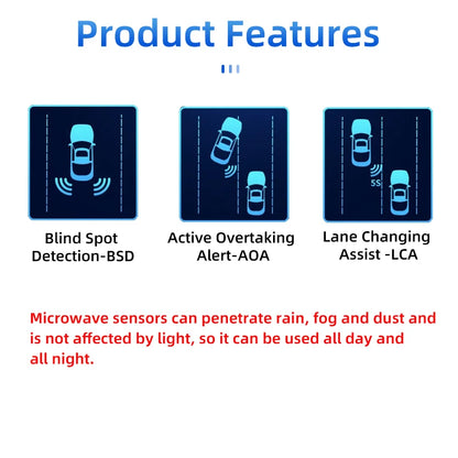 MT-04 77GHz Millimeter Wave Radar BSD Motorcycle Blind Spot Detection Safe System