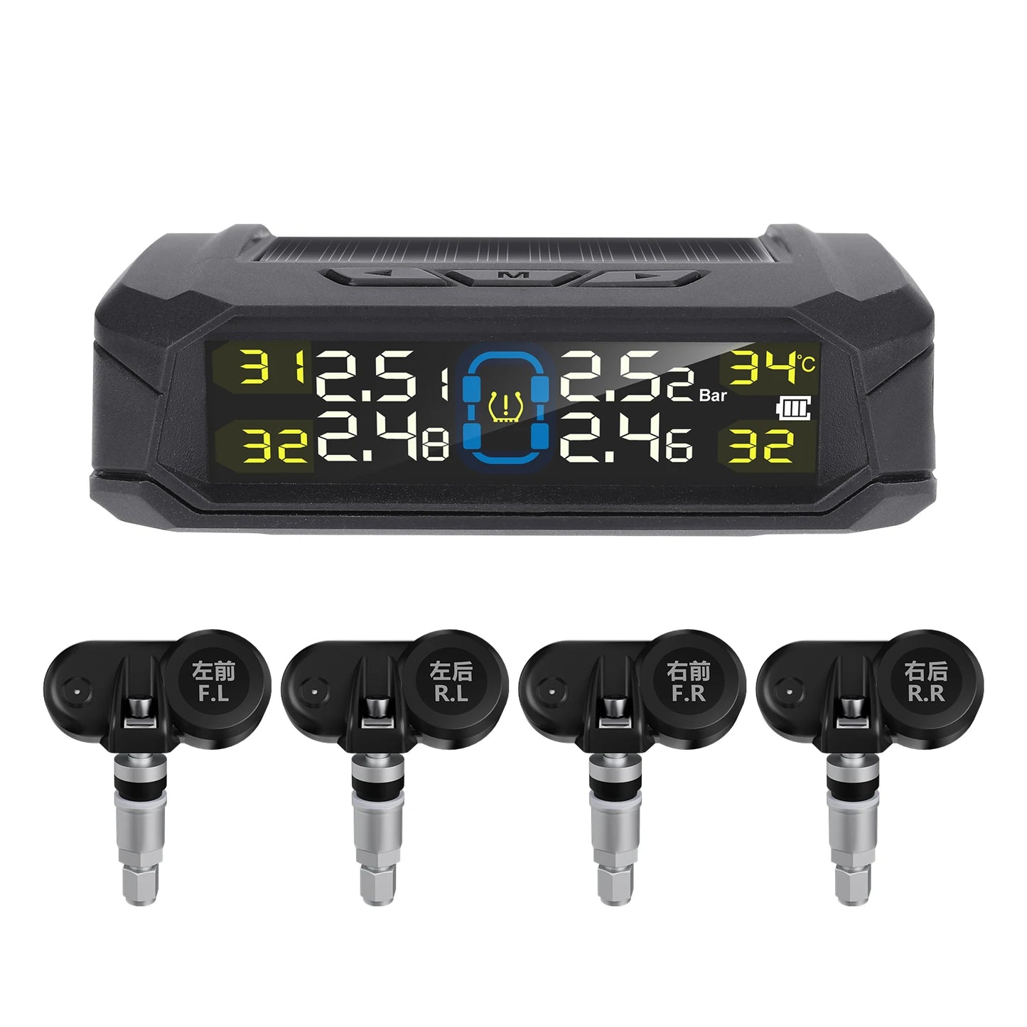 Tire Pressure Monitoring System Wireless Tire Pressure Detector Car Tire Pressure Tpms Built-in External Detector
