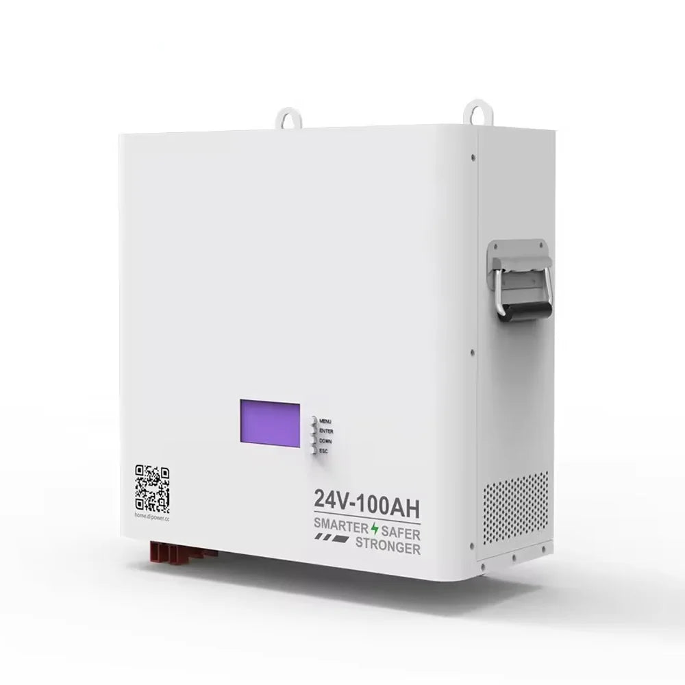 24V 100Ah LiFePO4 Wall-Mounted Split Home Energy Storage System CAN Communication Port 0-5kWh IP66 Protection 6000 Cycles for