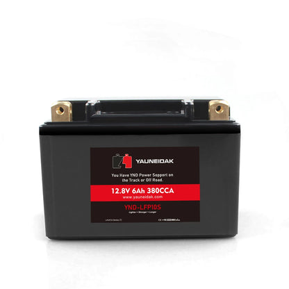 Motorbike 12.8V 6Ah LiFePO4 Lithium Battery with 380CCA Re-start Function for Motorcycles