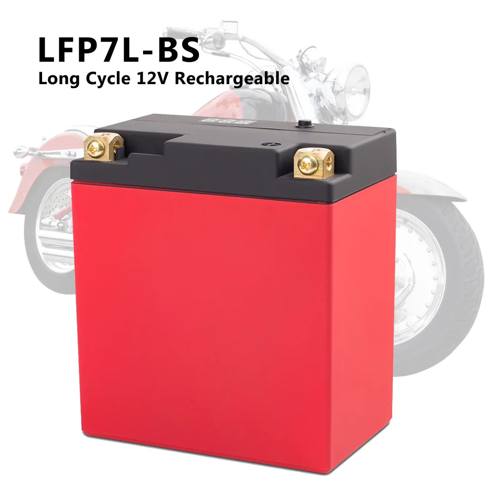 Long Cycle 12V LFP7L-BS Rechargeable Motorcycle Battery Lifepo4 Lithium Iron for Harley & Yamaha Long Lasting Lithium Ion Pack