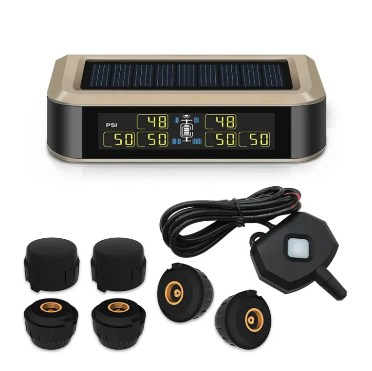 T601T6-WF Wireless Tire Pressure Monitoring System for Rv 6 Tyre Sensors Solar With External Sensor Truck Trailer Tpms