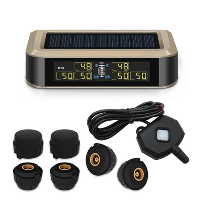 T601T6-WF Wireless Tire Pressure Monitoring System for Rv 6 Tyre Sensors Solar With External Sensor Truck Trailer Tpms