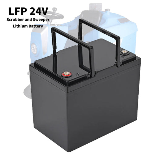 LiFePO4 24V 25.6V 100Ah 200Ah Lithium Ion Battery Pack with Metal Case for Floor Sweeper Golf Cart Wheelchair Sweeping Machine