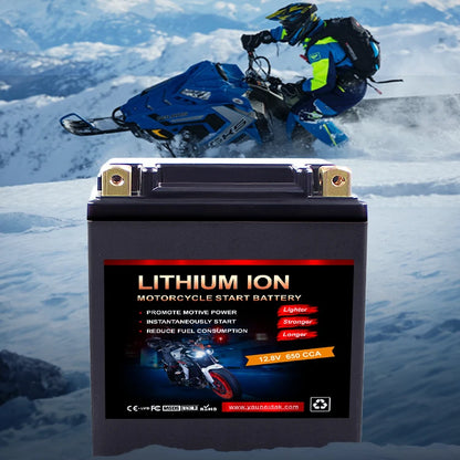 12.8V 15Ah LiFePO4 Lithium-Ion Battery Pack-CCA460 Motorcycle Starting Battery Long Service Life IP67 Protection 2-Year Warranty