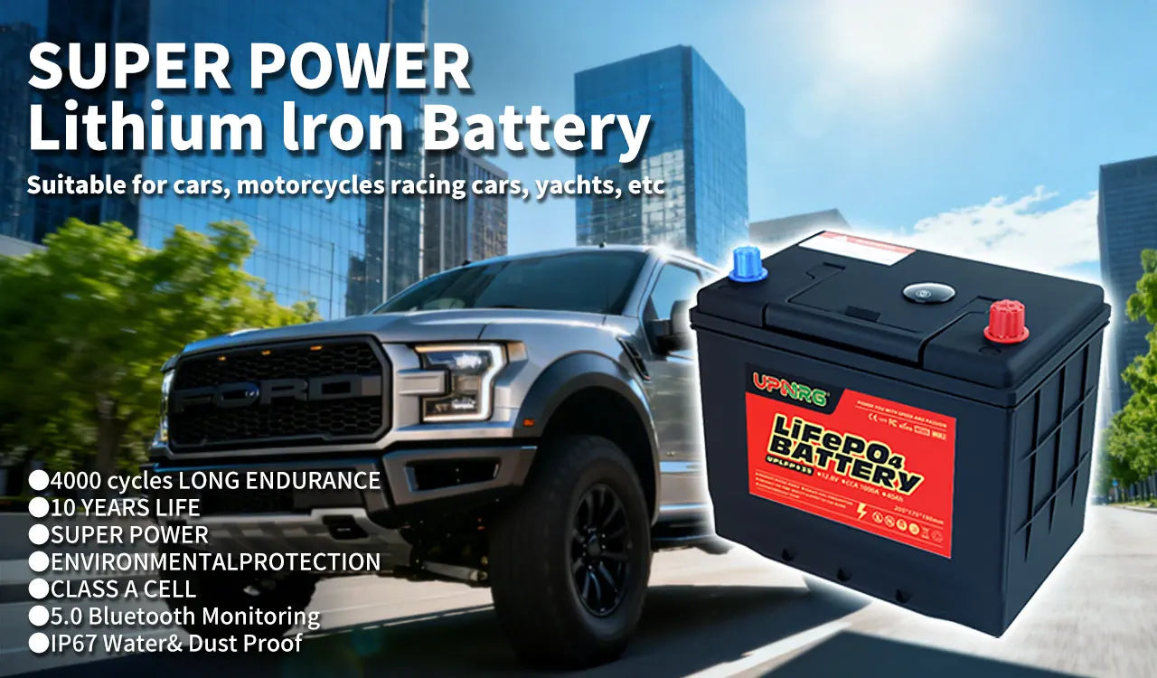 12.8V 40Ah-300Ah Lifepo4 Start-stop Solid State Lithium Battery 1000CCA 6000-Cycle for RV Boat Car Truck