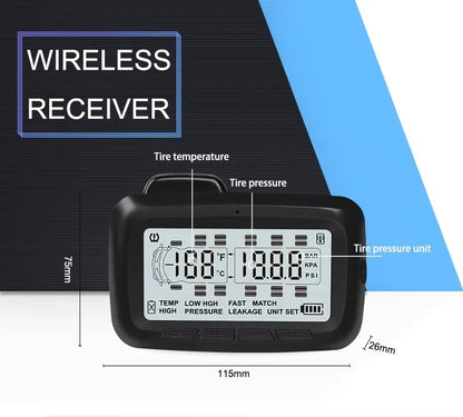 6 Wheels Tire Pressure Monitoring System Usb Truck Tpms Sensors for Truck Universal Wireless Bluetooths Tire Pressure Monitoring