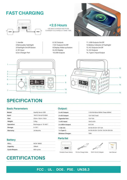 300W 500W 800W 1200W 2000W 2400W 3600W Portable Power Station With UPS and Solar Energy Systems Portable Power Generator
