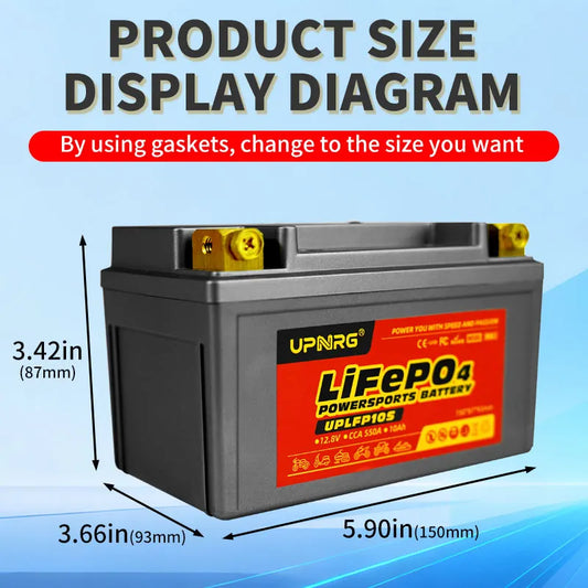 OEM LFP7L-BS Dry Charged Maintenance-Free 12.8V4AH Motorcycle Battery LiFePO4 High Rate Pouch Cell CE Certified