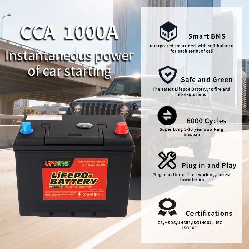 L2-400 12V 40Ah LiFePO4 Solid State Start-Stop Car Battery Pack