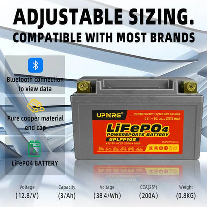 LFP20L-BS 12V 20Ah Rechargeable Motorcycle Starting Harley, KTM, Yamaha Lithium Iron Battery Lifepo4 Battery