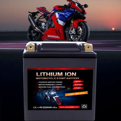 12.8V 15Ah LiFePO4 Lithium-Ion Battery Pack-CCA460 Motorcycle Starting Battery Long Service Life IP67 Protection 2-Year Warranty