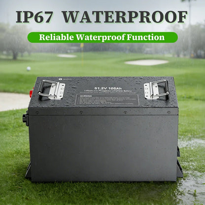 In Stock 51.2V 105Ah Electric Golf Cart Lithium Ion Batteries 48V 100Ah Smart BMS Bluetooth LCD Display LiFePO4 Battery Pack