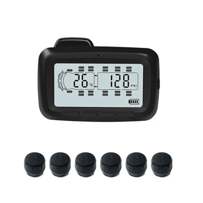 6 Wheels Tire Pressure Monitoring System Usb Truck Tpms Sensors for Truck Universal Wireless Bluetooths Tire Pressure Monitoring