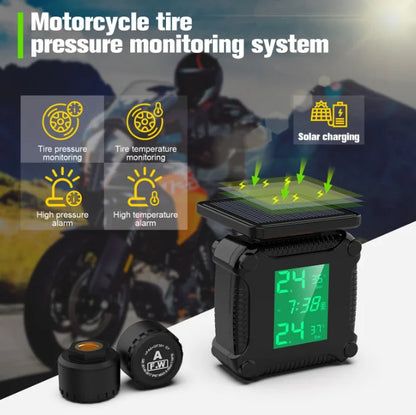 High Precision Solar Color Screen Motorcycle Tire Pressure Monitor High Accuracy Tire Gauges for Detection
