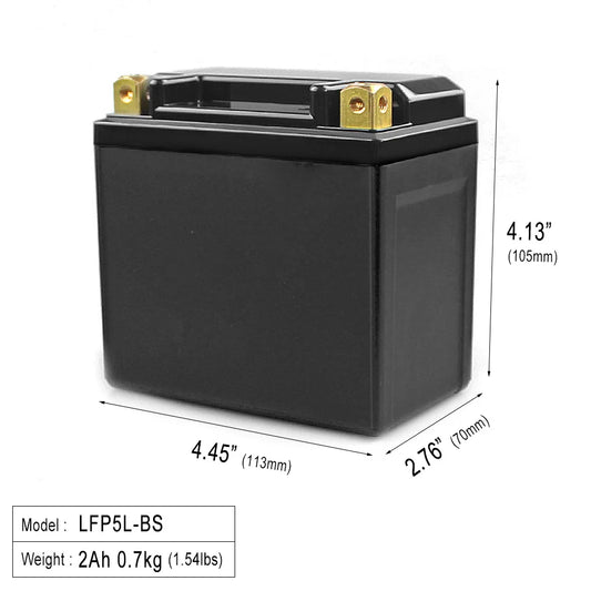 Ampxell Top-Ranked 12V Lifepo4 2Ah CCa155 Motorcycle Snowmobile Lithium Starter Battery for Starting Vehicles