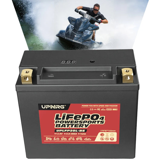UPNRG Lead Acid Replacement 800CCA 12V 16Ah LFP19BL-BS LiFePO4 5000-Cycle Powersport Starting Lithium Battery for TV Motorcycle