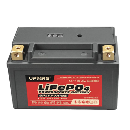 12.8V 6Ah LFP7A-BS CCA320 Motorcycle LiFePO4 Battery with High Rate Pouch Cell 3000 Cycles 2-Year Warranty