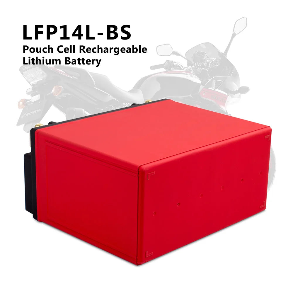 CE Customized 12.8v 8ah Rechargeable Lithium Ion Pouch Cell Battery Good Size Starter for Motorcycles LFP14L-BS