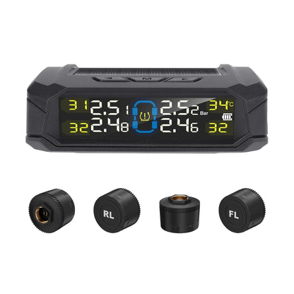 Factory Sales Solar-Powered Wireless Tire Pressure Detector Universal  Truck TPMS Sensor ABS Material External TPMS Sensor