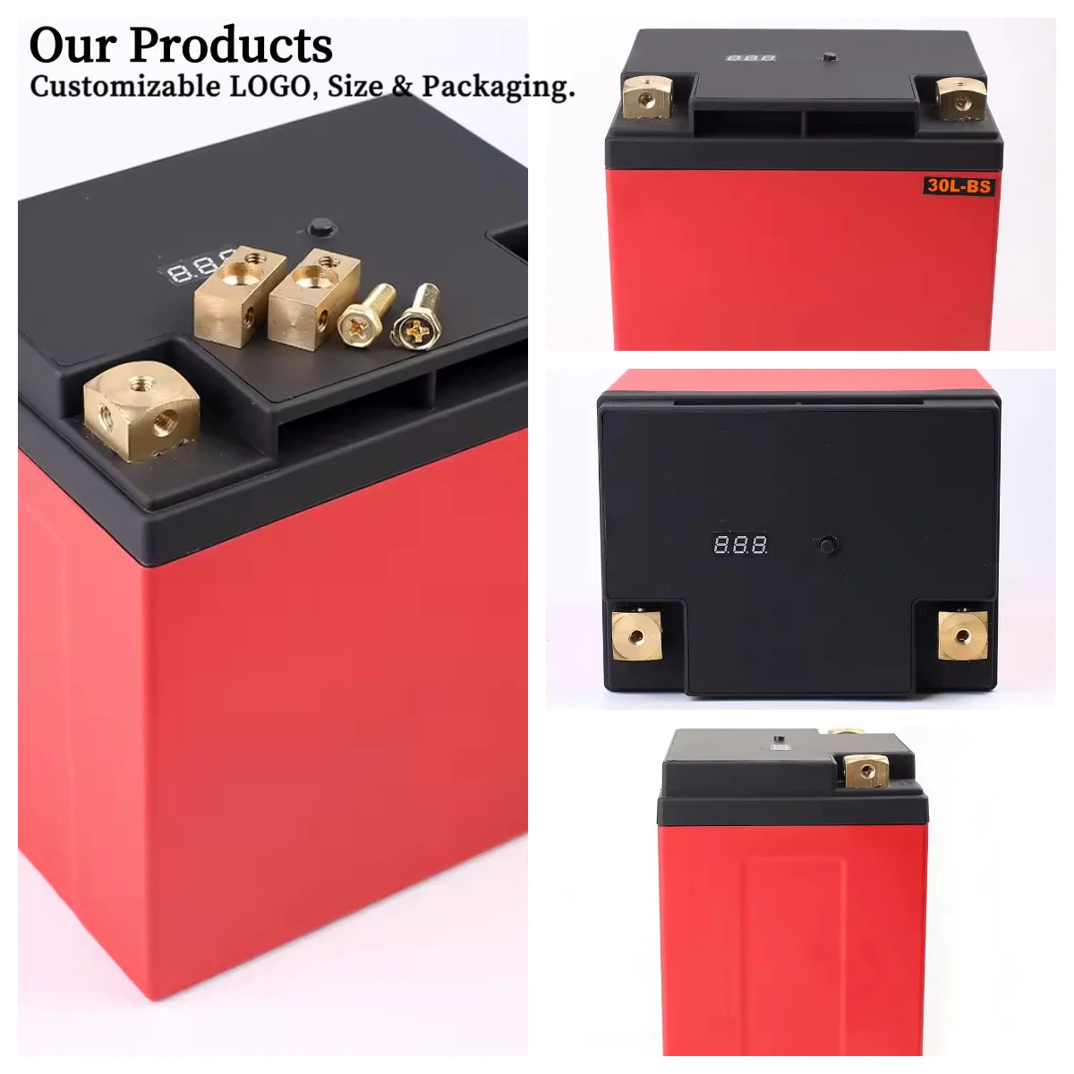 High Quality 12.8V Deep Cycle Rechargeable 16Ah LFP30L-BS Motorcycle Lithium Iron LiFePO4 Battery 3000 Cycles for Electric