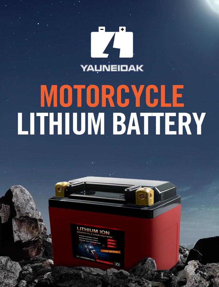 Yauneidak LFP7B-4 12.8V 4Ah 260CCA LiFePo Lithium Battery Superb High Quality Rechargeable Motorcycle Battery 4000 Cycles