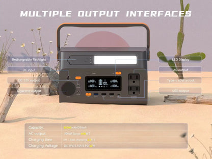 300W 12.8V Power StationNew Arrival Portable Battery Energy Storage Power Supply Generator for Travel Emergency