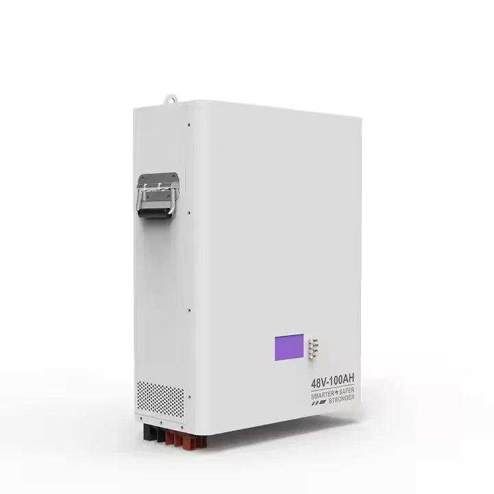 Wall Mounted Split Hybrid Grid 48V100AH Lithium Battery Lifepo4 5KWH Digital Display Household