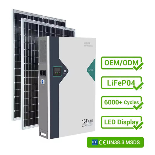 51.2v 48v 100ah Lifepo4 Solar Hybrid Inverter All in One 5kw Energy Storage PCS with Battery Bms for Lithium Ion Battery Pack