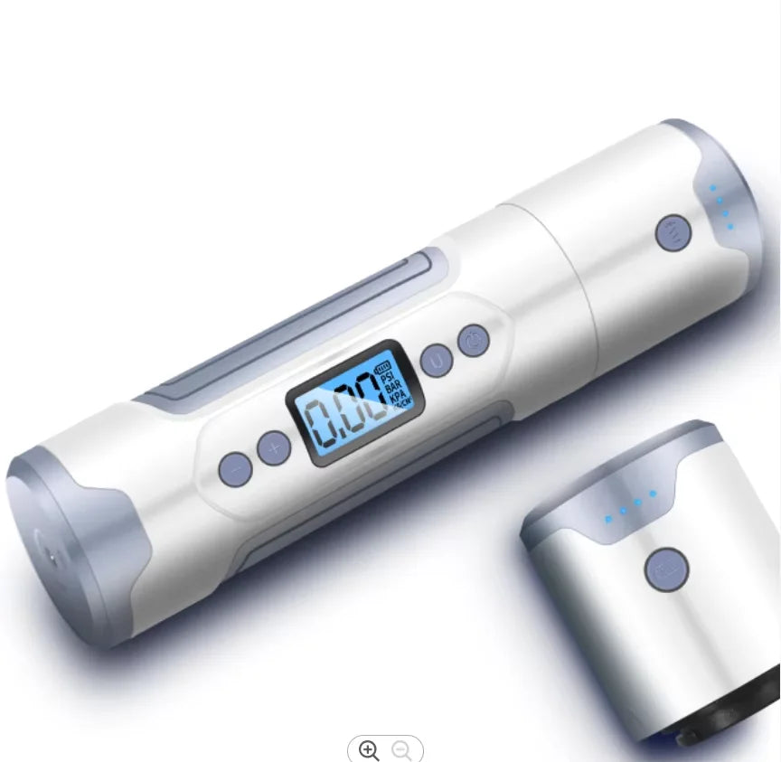 Tire Inflator Portable Air Pump-120PSI & 1000mAh, Accurate Pressure LCD Display, Bikes & Motorcycle Tires, Balls