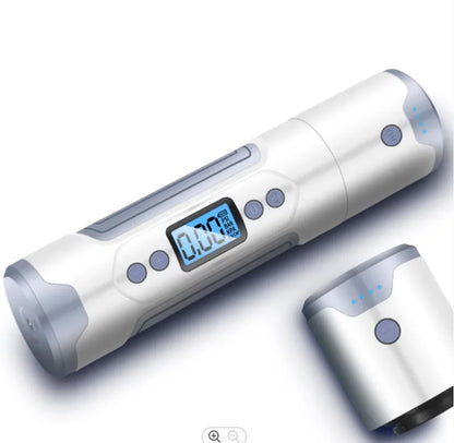 Tire Inflator Portable Air Pump-120PSI & 1000mAh, Accurate Pressure LCD Display, Bikes & Motorcycle Tires, Balls