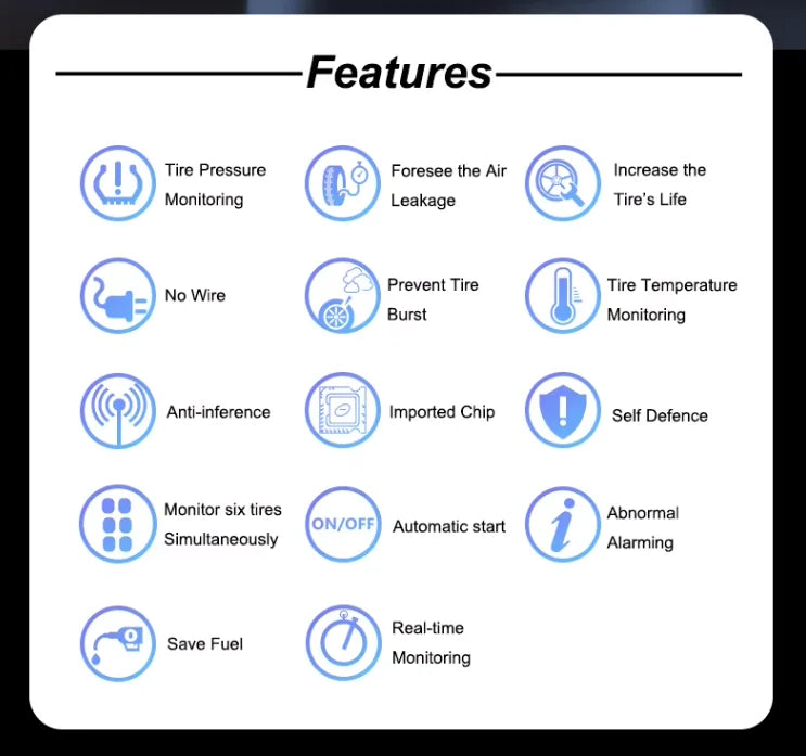 Best Selling 6 Wheel 199 Psi Rv Tpms Suitable for Truck Trailer Tire Pressure Monitoring  Tpms Rv Lcd Display Product