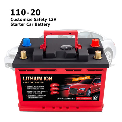Factory-Price Custom 110-20 Safety Auto Starter Lithium Iron Phosphate LifePO4 Car Battery High Performance Lithium Ion Pack