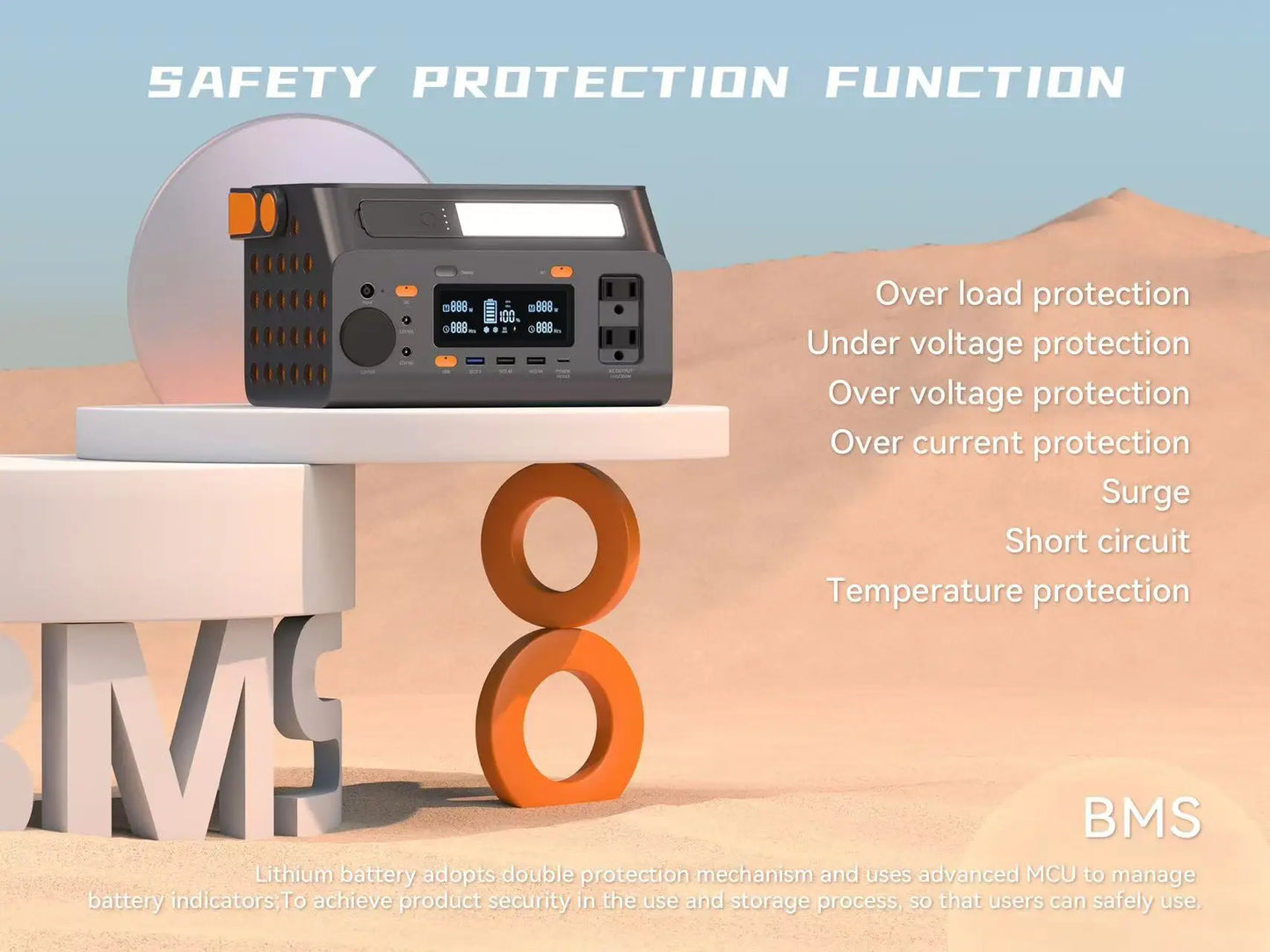 300W 12.8V Power StationNew Arrival Portable Battery Energy Storage Power Supply Generator for Travel Emergency