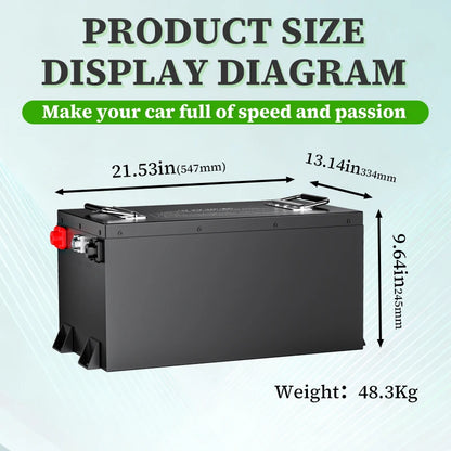 In Stock 51.2V 105Ah Electric Golf Cart Lithium Ion Batteries 48V 100Ah Smart BMS Bluetooth LCD Display LiFePO4 Battery Pack