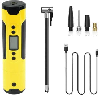 Tire Inflator Portable Air Pump-120PSI & 1000mAh, Accurate Pressure LCD Display, Bikes & Motorcycle Tires, Balls