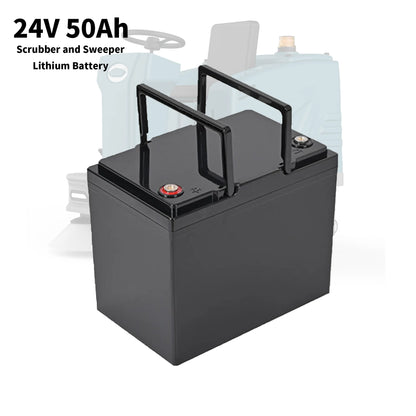 Factory Supply Fast Delivery 12V 24V 50Ah 100Ah 150Ah Bluetooth LiFePO4 Battery Pack for Sweepers and Floor Scrubbers