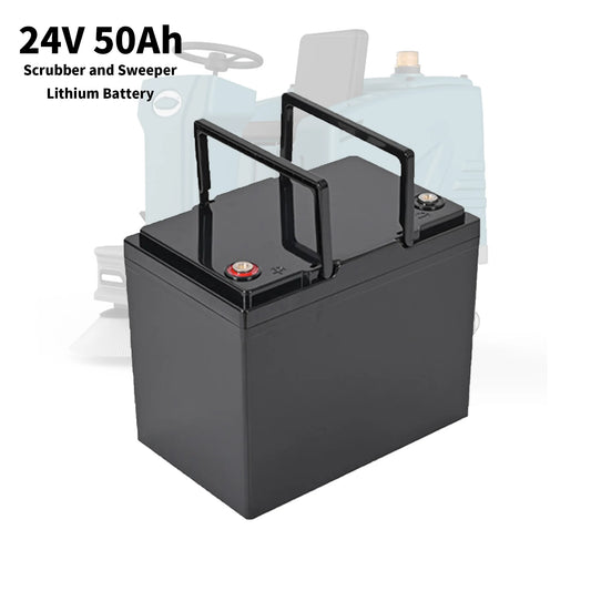 Factory Supply Fast Delivery 12V 24V 50Ah 100Ah 150Ah Bluetooth LiFePO4 Battery Pack for Sweepers and Floor Scrubbers