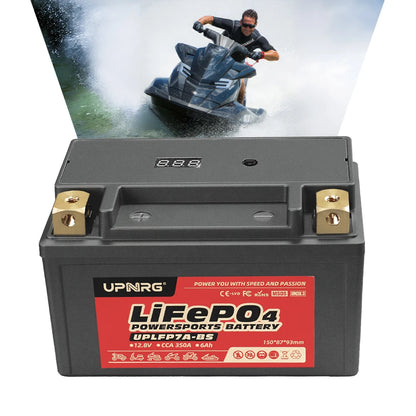 UPNRG LFP7A-BS Factory Price 12.8V 6Ah 3000-Cycle Powersport Starting Lithium Battery 320 CCA Built-in BMS