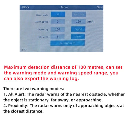 77GHz Millimeter Wave Car Truck Dual radar Mid-range Obstacle Avoidance System