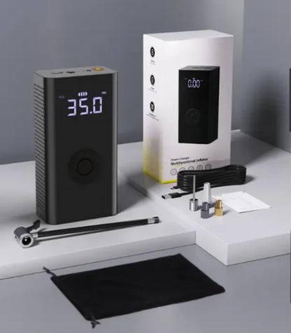 Car Tire Air Pump with Digital Pressure Gauge, LED Light and Auto Shutoff - for Cars, Motorcycles, Bicycles