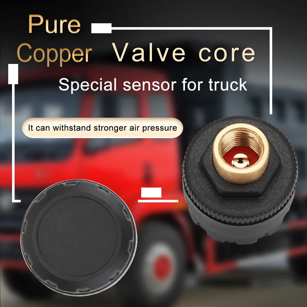 Source Factory Sales Truck Solar Tire Pressure Monitoring System TPMS 6 Wheel Truck Tire Pressure Teste