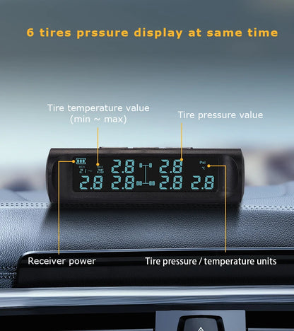 TS620 433.92MHz 6 Wheel Tpms Suitable for Truck Trailer Tire Pressure Monitoring Wireless Data Transmission Tire Gauges